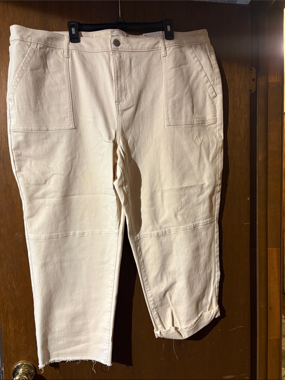 Sonoma Cream Cropped Utility Pants
